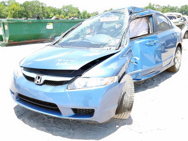 19XFA1F52BE031079 - 2011 HONDA CIVIC LX BLUE photo 2