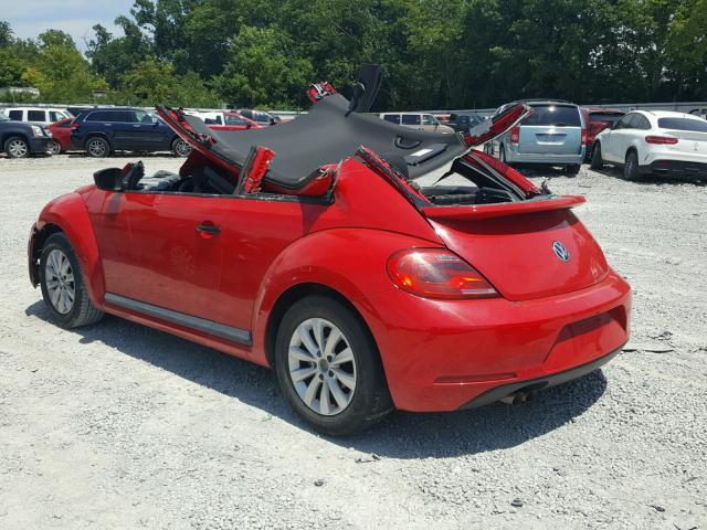 3VWFP7AT8EM628901 - 2014 VOLKSWAGEN BEETLE RED photo 3