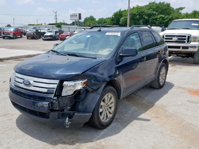 2FMDK38C08BA42184 - 2008 FORD EDGE SEL BLACK photo 2