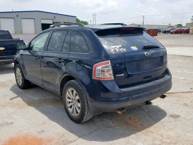 2FMDK38C08BA42184 - 2008 FORD EDGE SEL BLACK photo 3