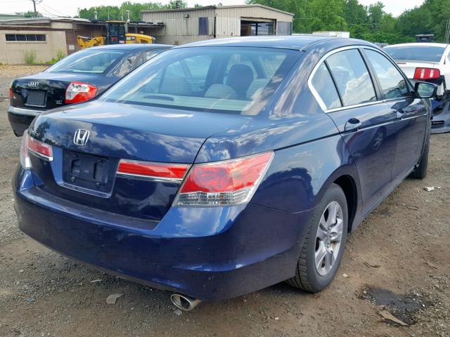 1HGCP2F49BA149312 - 2011 HONDA ACCORD LXP BLUE photo 4