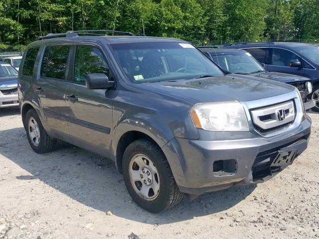 5FNYF4H22AB032871 - 2010 HONDA PILOT LX GRAY photo 1