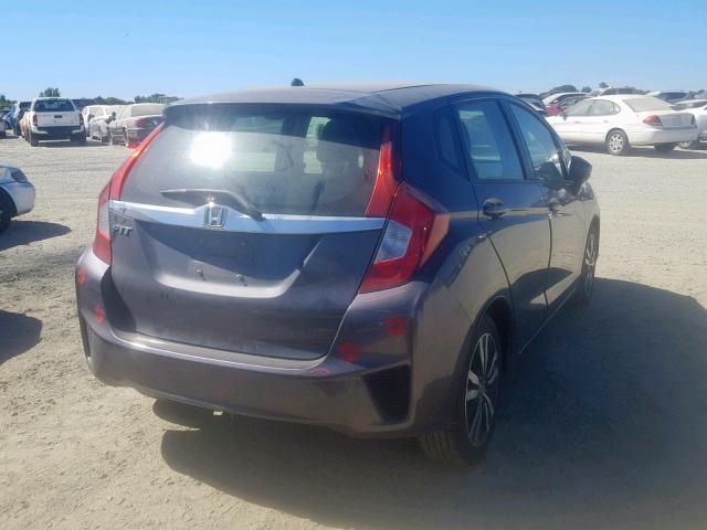 3HGGK5G87FM741593 - 2015 HONDA FIT EX GRAY photo 4