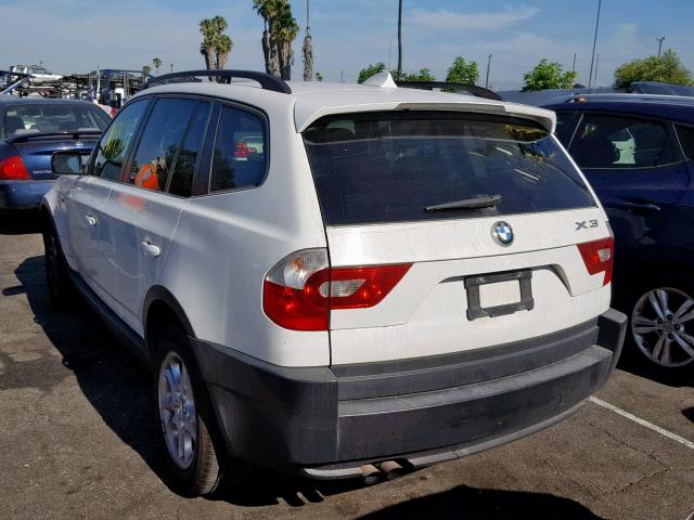 WBXPA73464WB23457 - 2004 BMW X3 2.5I WHITE photo 3