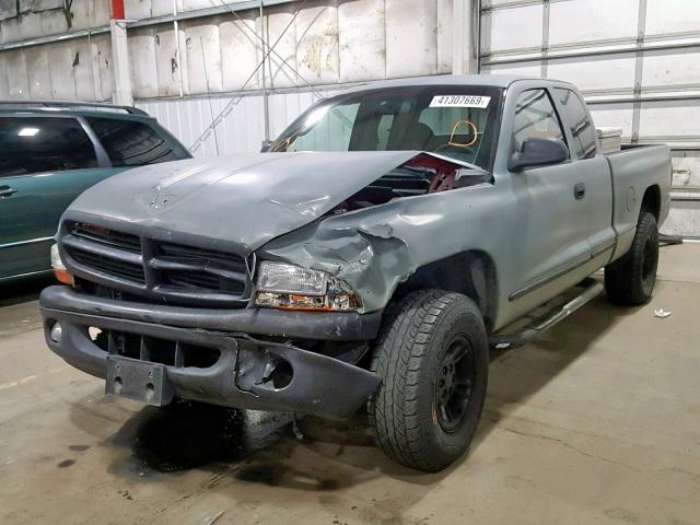 1B7GG22Y4XS235007 - 1999 DODGE DAKOTA GRAY photo 2