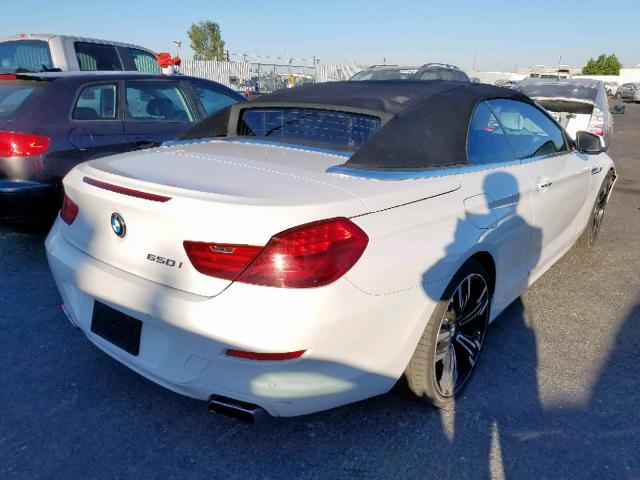 WBALZ3C51CDL72002 - 2012 BMW 650 I WHITE photo 4