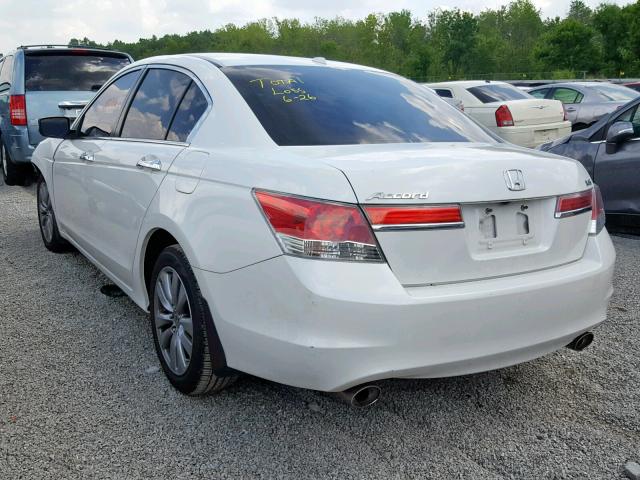 1HGCP3F8XCA025642 - 2012 HONDA ACCORD EXL WHITE photo 3