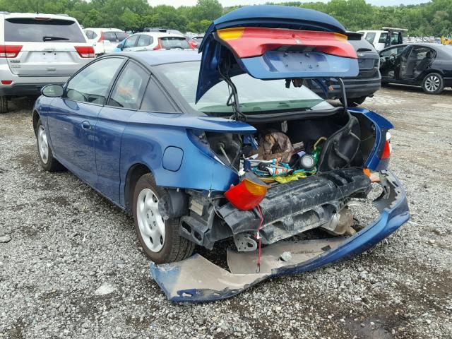 1G8ZY12721Z237175 - 2001 SATURN SC2 BLUE photo 3