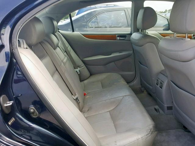 JTHBA30GX55127318 - 2005 LEXUS ES 330 BLUE photo 6