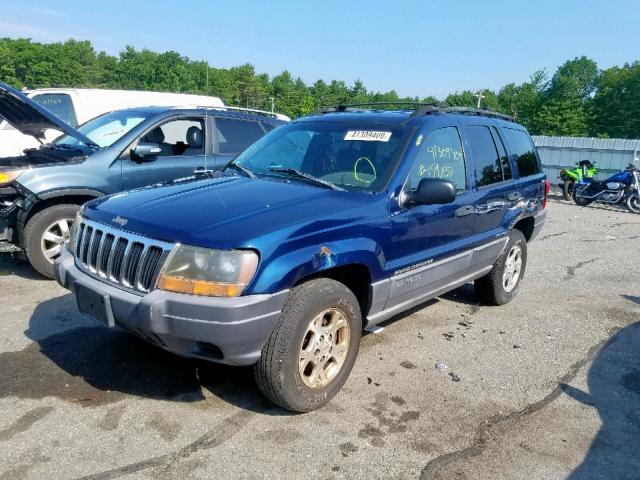 1J4GW48S31C714709 - 2001 JEEP GRAND CHER BLUE photo 2