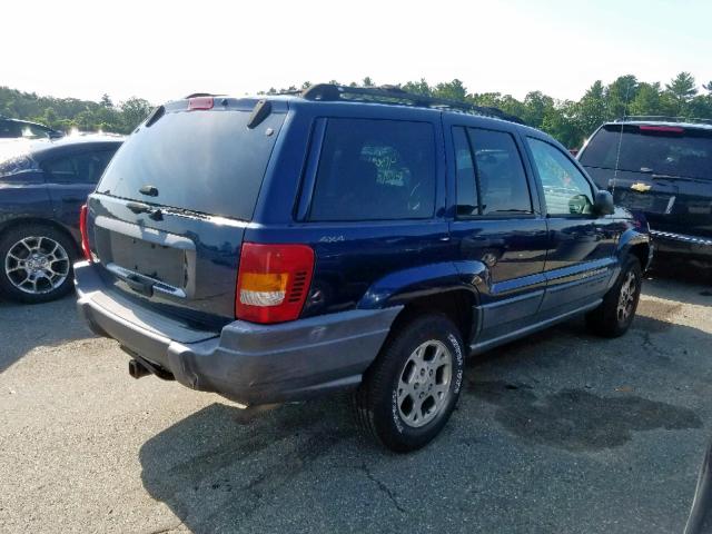 1J4GW48S31C714709 - 2001 JEEP GRAND CHER BLUE photo 4