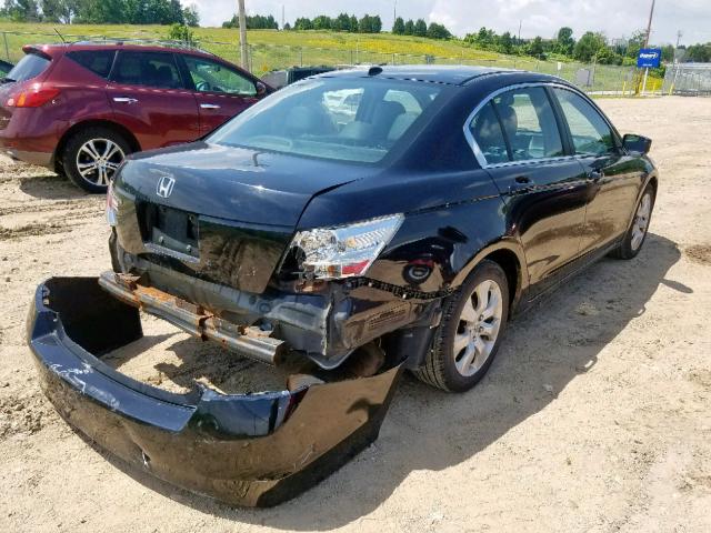 1HGCP26878A030427 - 2008 HONDA ACCORD EXL BLACK photo 4