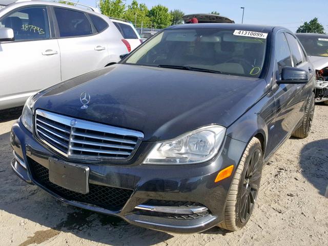 WDDGF4HB8CA718894 - 2012 MERCEDES-BENZ C 250 BLACK photo 2