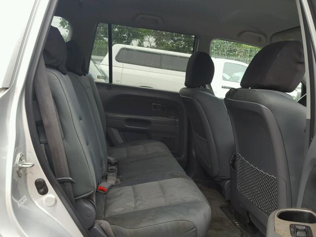 5FNYF18268B054445 - 2008 HONDA PILOT VP SILVER photo 6