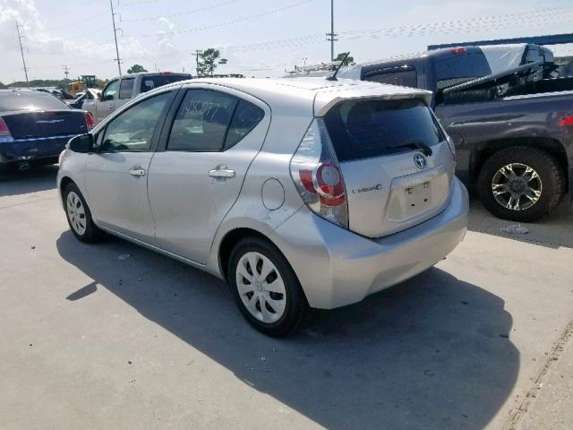 JTDKDTB3XE1561166 - 2014 TOYOTA PRIUS C SILVER photo 3