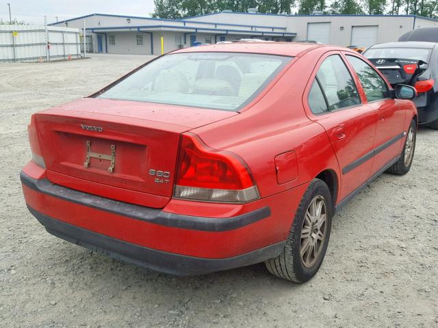 YV1RS58D612049208 - 2001 VOLVO S60 2.4T RED photo 4
