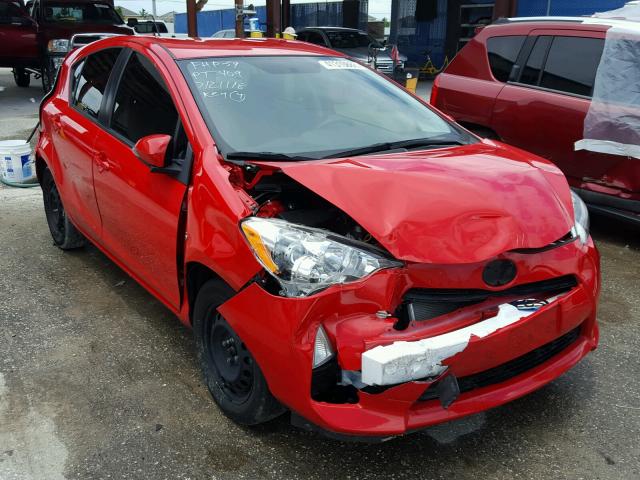 JTDKDTB32E1082160 - 2014 TOYOTA PRIUS C RED photo 1