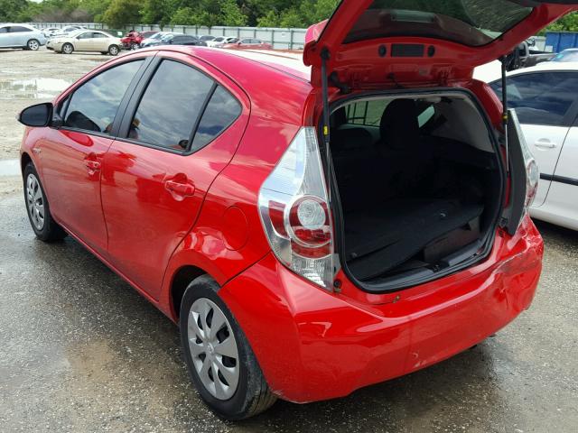 JTDKDTB32E1082160 - 2014 TOYOTA PRIUS C RED photo 3