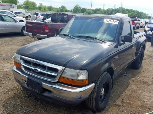 1FTYR10V3XPA36552 - 1999 FORD RANGER BLACK photo 2