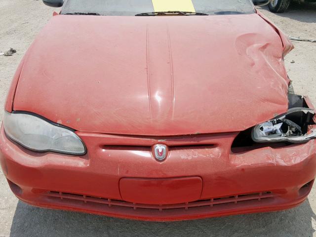 2G1WW12E259143383 - 2005 CHEVROLET MONTE CARL RED photo 7