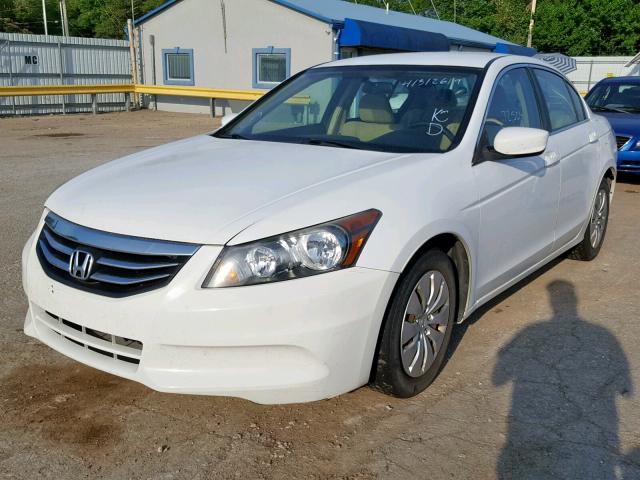 1HGCP2F3XCA211082 - 2012 HONDA ACCORD LX WHITE photo 2