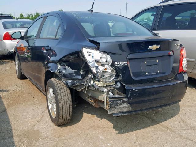 1G1JB5SH0C4130218 - 2012 CHEVROLET SONIC LS BLACK photo 3