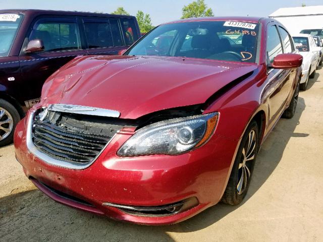 1C3CCBBG4CN257667 - 2012 CHRYSLER 200 TOURIN RED photo 2