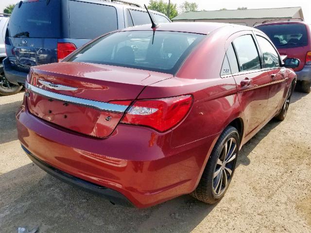 1C3CCBBG4CN257667 - 2012 CHRYSLER 200 TOURIN RED photo 4