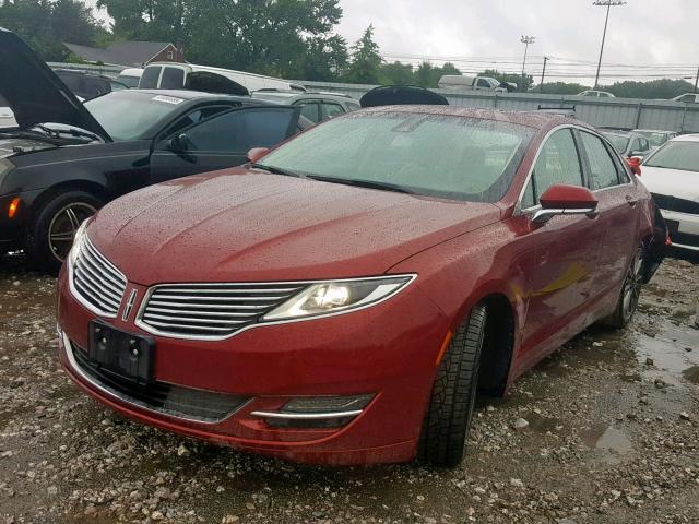 3LN6L2LU2DR806600 - 2013 LINCOLN MKZ HYBRID RED photo 2