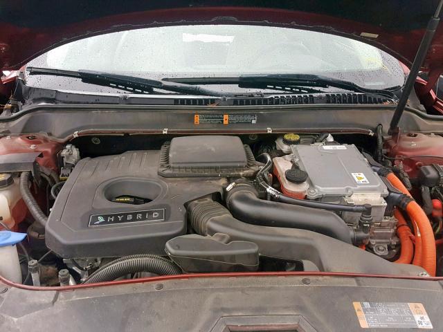 3LN6L2LU2DR806600 - 2013 LINCOLN MKZ HYBRID RED photo 7