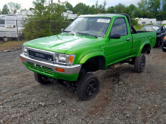 JT4VN01D0K2001861 - 1989 TOYOTA PICKUP 1/2 GREEN photo 2