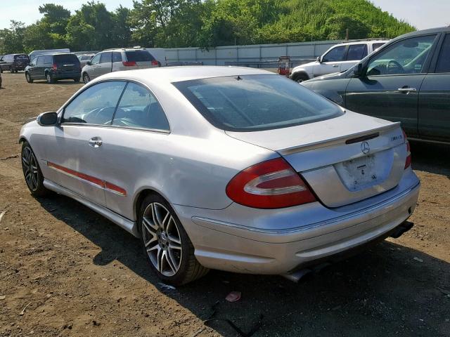 WDBTJ76H35F141132 - 2005 MERCEDES-BENZ CLK 55 AMG SILVER photo 3