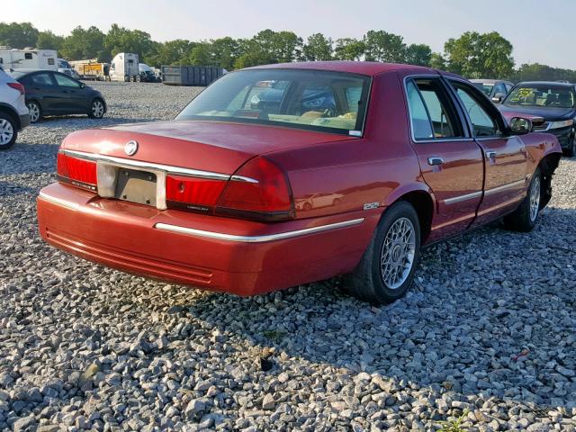 2MEFM74W2YX714908 - 2000 MERCURY GRAND MARQ RED photo 4