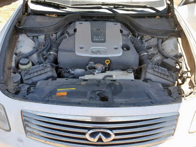 JNKCV61E39M011817 - 2009 INFINITI G37 BASE WHITE photo 7