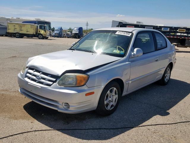 KMHCG35C63U261641 - 2003 HYUNDAI ACCENT GL SILVER photo 2