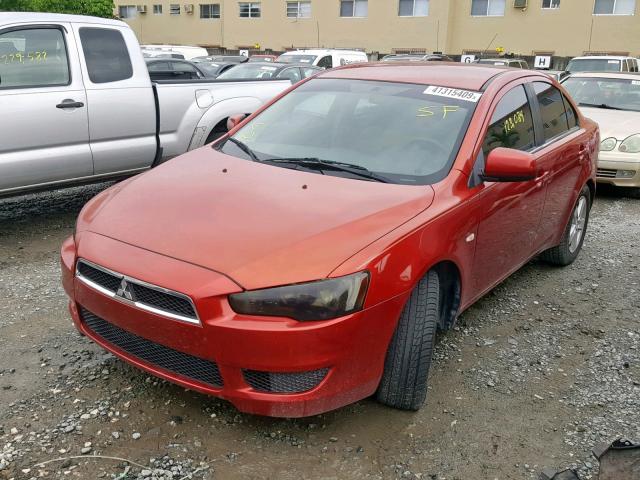 JA3AU26U48U036551 - 2008 MITSUBISHI LANCER ES RED photo 2