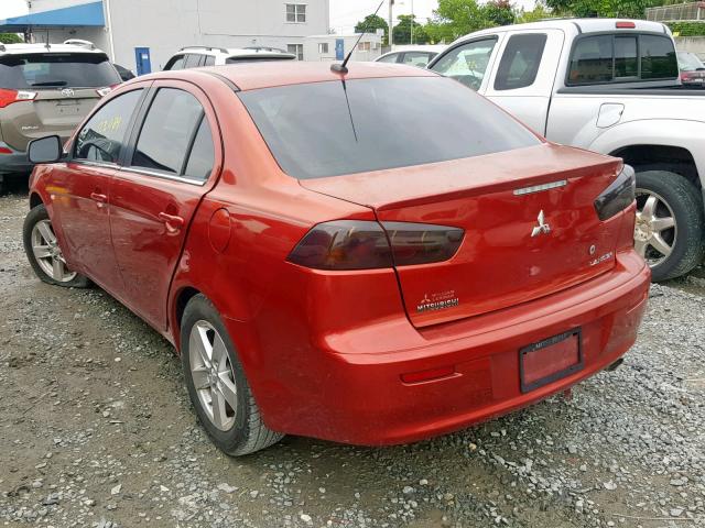 JA3AU26U48U036551 - 2008 MITSUBISHI LANCER ES RED photo 3