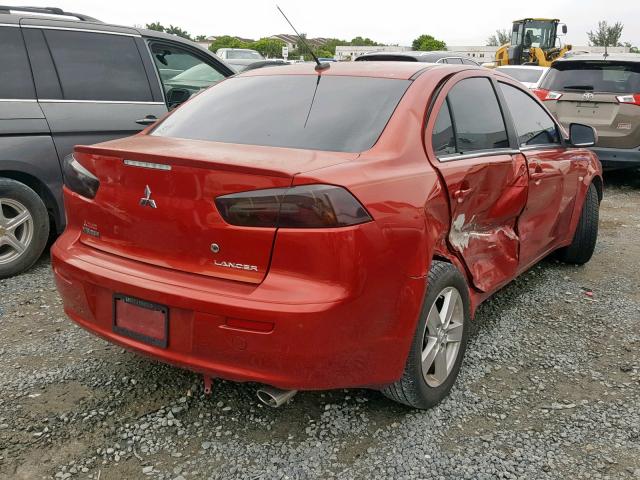 JA3AU26U48U036551 - 2008 MITSUBISHI LANCER ES RED photo 4