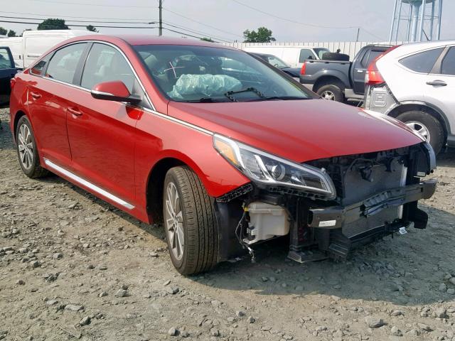 5NPE34AF3HH540111 - 2017 HYUNDAI SONATA SPO RED photo 1