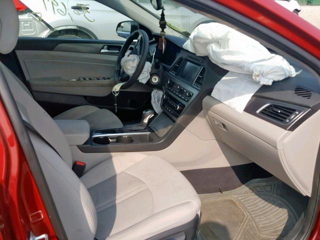 5NPE34AF3HH540111 - 2017 HYUNDAI SONATA SPO RED photo 5