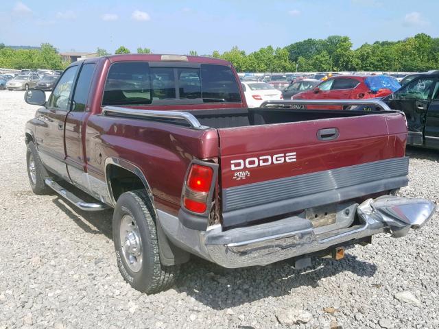 1B7KC2362YJ114860 - 2000 DODGE RAM 2500 RED photo 3