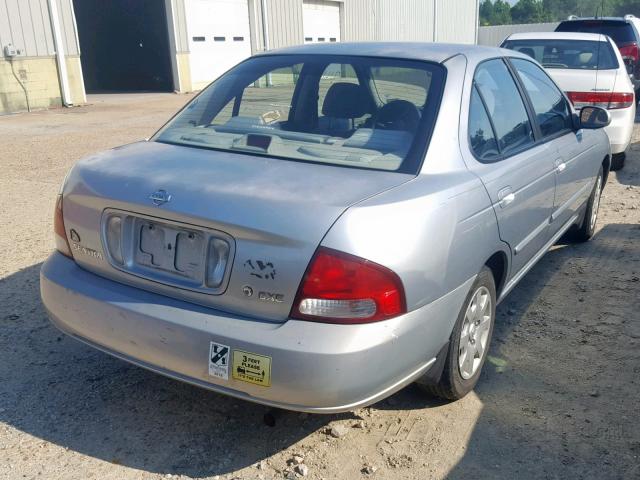 3N1CB51D72L686309 - 2002 NISSAN SENTRA XE SILVER photo 4