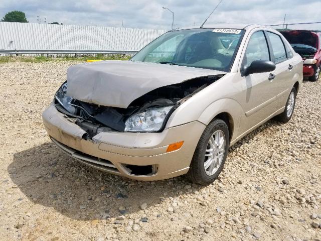 1FAFP34N57W136151 - 2007 FORD FOCUS ZX4 TAN photo 2