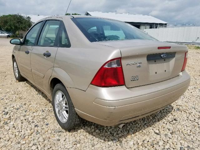 1FAFP34N57W136151 - 2007 FORD FOCUS ZX4 TAN photo 3