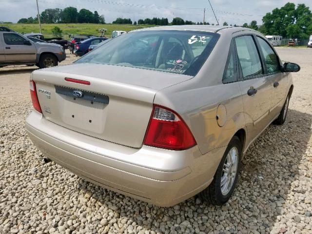 1FAFP34N57W136151 - 2007 FORD FOCUS ZX4 TAN photo 4