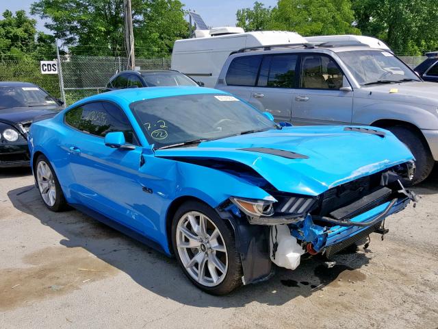 1FA6P8CFXH5202921 - 2017 FORD MUSTANG GT BLUE photo 1