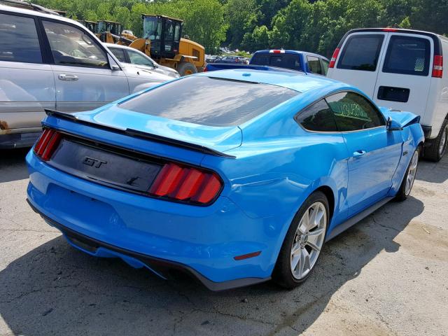 1FA6P8CFXH5202921 - 2017 FORD MUSTANG GT BLUE photo 4