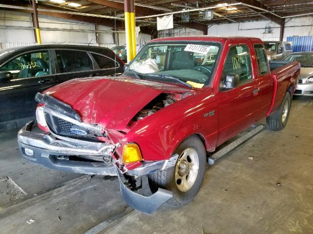 1FTYR15E25PA33714 - 2005 FORD RANGER SUP RED photo 2