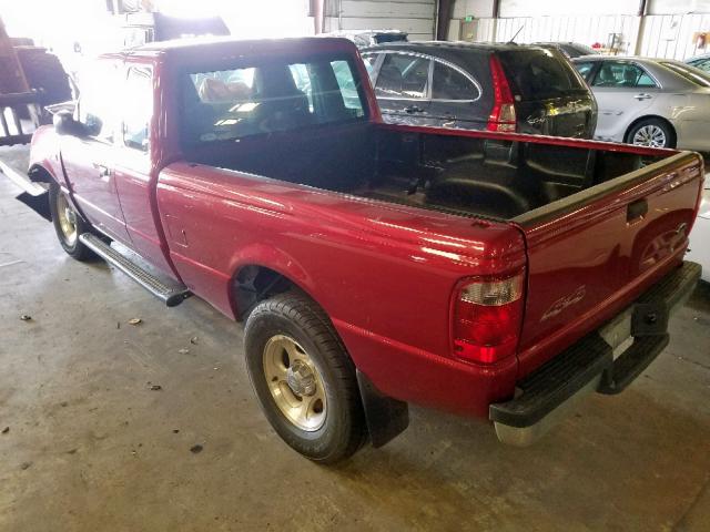 1FTYR15E25PA33714 - 2005 FORD RANGER SUP RED photo 3