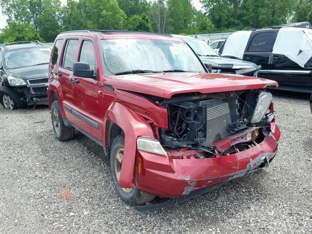 1J8GN28K38W236094 - 2008 JEEP LIBERTY SP RED photo 1